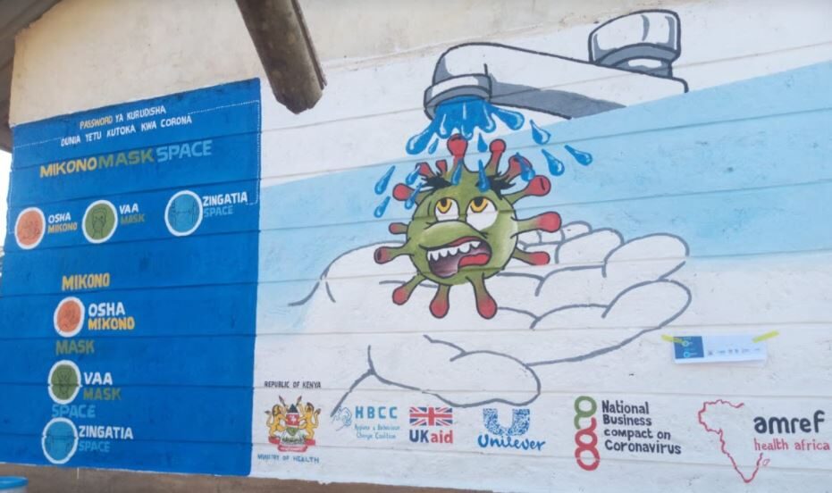 Mural painted in Kakamega county in Lurambi Market Center